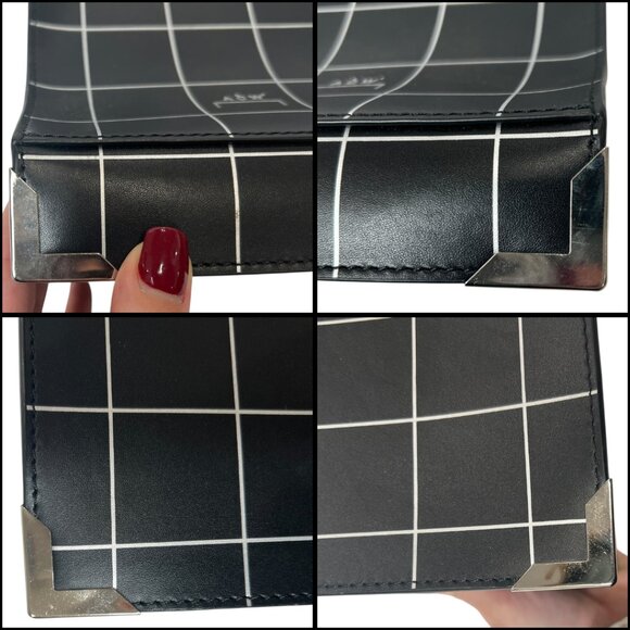 $695 A Cold Wall Black Structured Leather Curved Square Small Crossbody Bag - Picture 14 of 14